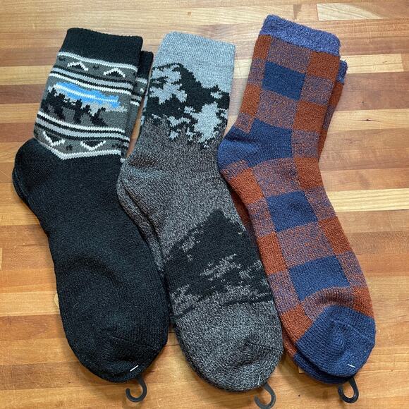 Cozy cabin men’s crew socks set of 3 size large (8-12.5) - Picture 2 of 9